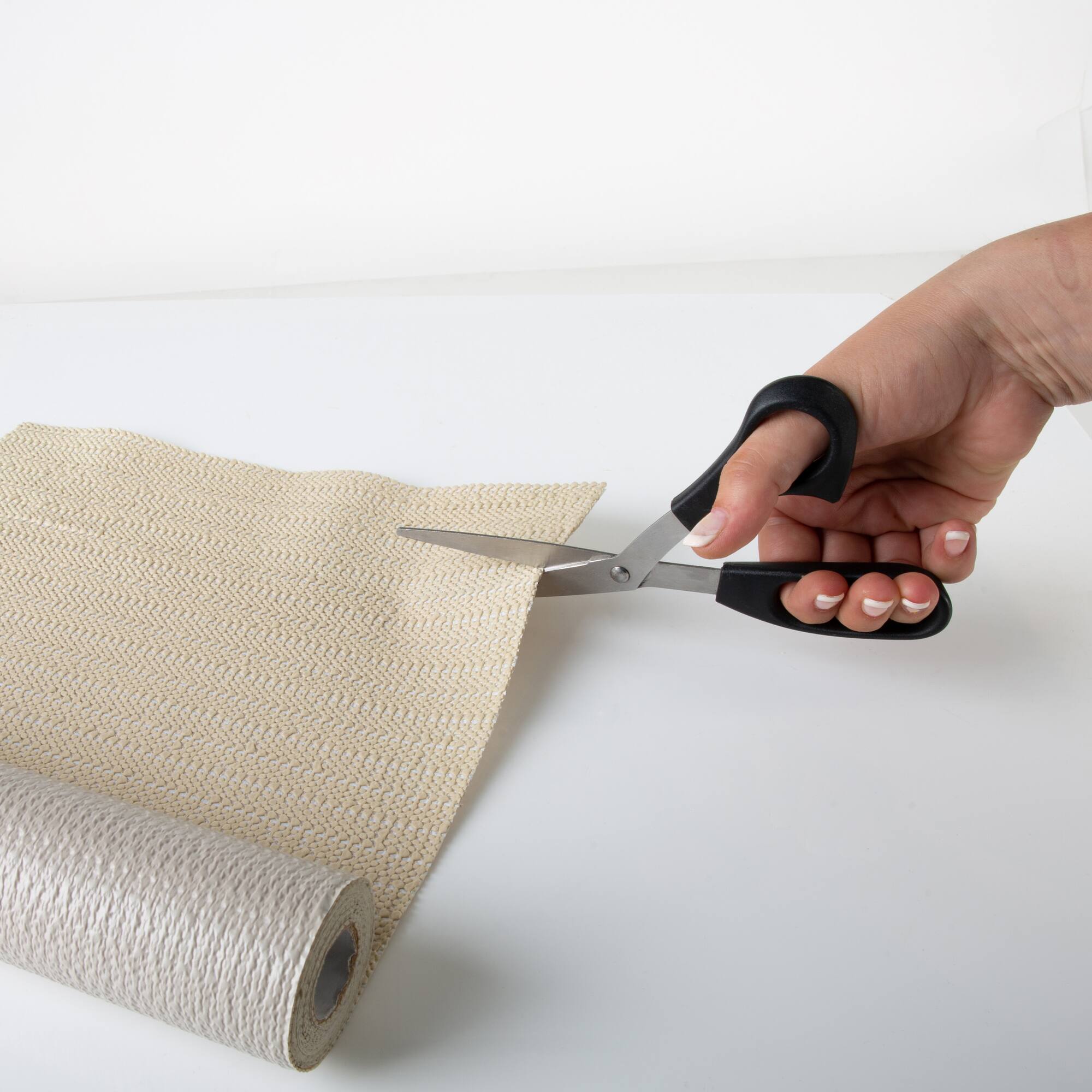 Simplify 10ft. Taupe Smooth Surface Shelf Liner